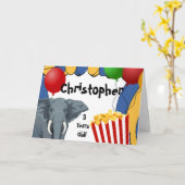 Circus Carnival Custom Birthday Kaart (Gele Bloem)