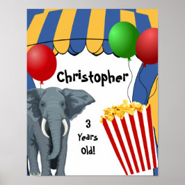 Circus Carnival Custom Birthday Poster