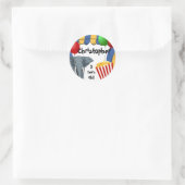 Circus Carnival Custom Birthday Ronde Sticker (Tas)