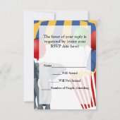 Circus Carnival Custom Birthday RSVP Kaartje (Achterkant)