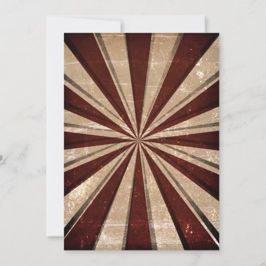  Circus Carnival Elegant Wedding Uitnodiging (Achterkant)