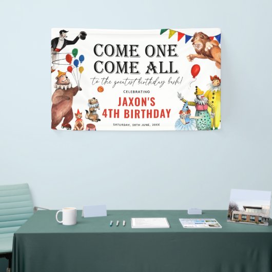 Circus Carnival Festival Kind Birthday Spandoek (Beurs)