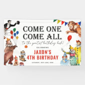 Circus Carnival Festival Kind Birthday Spandoek (Horizontaal)