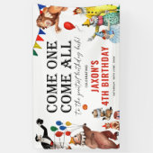 Circus Carnival Festival Kind Birthday Spandoek (Verticaal)