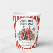  Circus Carnival Festival Show Birthday Kind Papieren Bekers (Achterkant)
