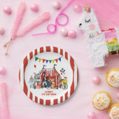  Circus Carnival Festival Show Birthday Kind Papieren Bordje (Feest)