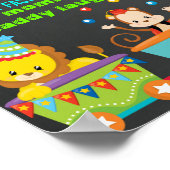 Circus Carnival First Birthday chalkboard Poster (Hoek)