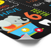 Circus Carnival First Birthday Chalkboard-teken Poster (Hoek)