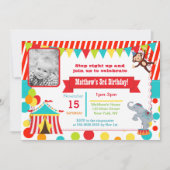 Circus Carnival Foto van Birthday Party Kaart (Voorkant)
