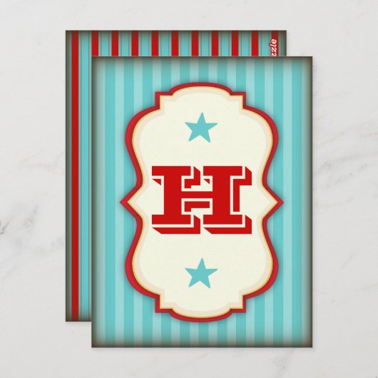 Circus Carnival maakt uw eigen, doe-het-zelfbanne Briefkaart (Voorkant / Achterkant)