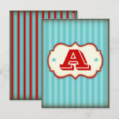 Circus Carnival maakt uw eigen, doe-het-zelfbanne Briefkaart (Voorkant / Achterkant)