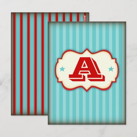 Circus Carnival maakt uw eigen, doe-het-zelfbanne Briefkaart (Voorkant / Achterkant)