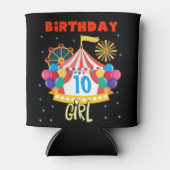 Circus Carnival Party Girl Theme Blikjeskoeler (Voorkant)