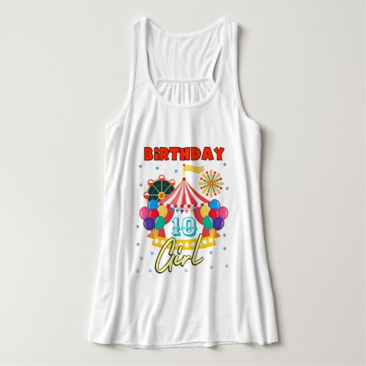 Circus Carnival Party Girl Theme Custom Tanktop (Design voorkant)
