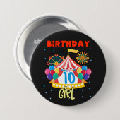 Circus Carnival Party Girl Theme Matching Ronde Button 7,6 Cm (Voorkant /achterkant)