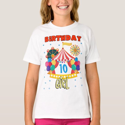 Circus Carnival Party Girl Theme Matching T-Shirt (Voorkant)