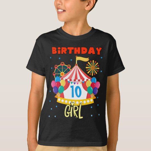 Circus Carnival Party Girl Theme Matching T-Shirt (Voorkant)