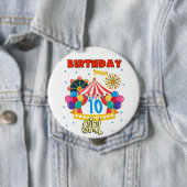 Circus Carnival Party Girl Theme Ronde Button 4,0 Cm (In situ)