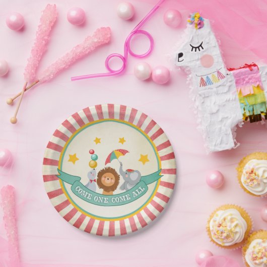 Circus Carnival Party Paper Borden Papieren Bordje (Feest)