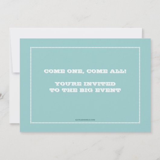 Circus Carnival Party Ticket Advocation Kaart (Achterkant)