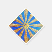  Circus Carnival Royal Blue Gold Foil Party Servetten (Hoek)