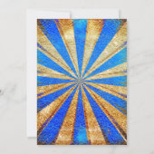  Circus Carnival Showtime Royal Blue & Gold Kaart (Achterkant)