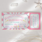 Circus Carnival Ticket Birthday Uitnodiging