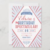 Circus Carnival Typografisch Birthday Spectaculair Kaart (Voorkant)