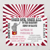 Circus/Carnival-uitnodiging Kaart (Voorkant / Achterkant)