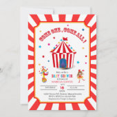 Circus Carnival Waterverf Baby shower Kaart (Voorkant)