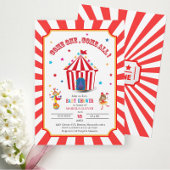 Circus Carnival Waterverf Baby shower Kaart