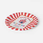 Circus Carnival Waterverf baby shower Papieren Bordje (Gekanteld)