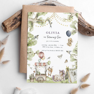 Circus Carnival   Woodland Unicorn Birthday Party Kaart