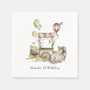 Circus Carnival   Woodland Unicorn Birthday Party Servet