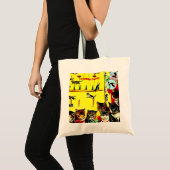 Circus Cat Act Poster Wall Art AddYourText Tote Bag (Voorkant (product))