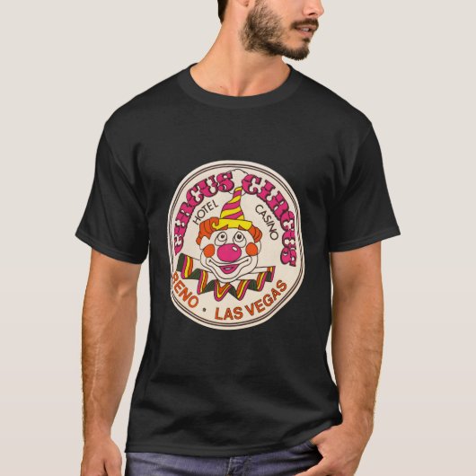 Circus Circus Casino Hotel Clown Las Vegas T-shirt (Voorkant)