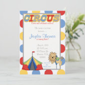 circus , circusfeest voor dag kaart (Staand voorkant)