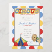 circus , circusfeest voor dag kaart (Voorkant / Achterkant)