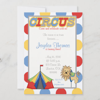 circus , circusfeest voor dag kaart