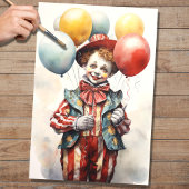 Circus Clown 1 Decoupage papier