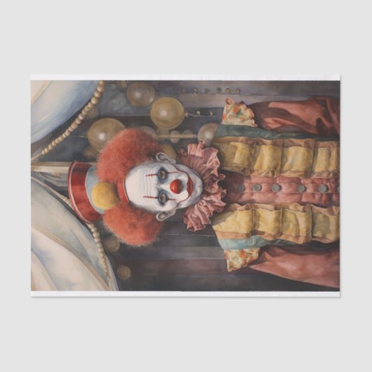 Circus Clown 3 Decoupage papier (Voorkant)