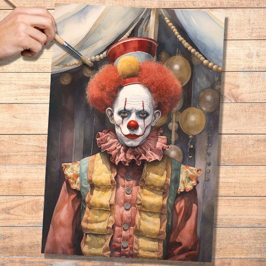 Circus Clown 3 Decoupage papier