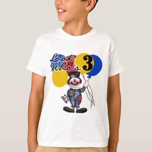 Circus Clown 3e Verjaardag Tshirts en geschenken (Voorkant)