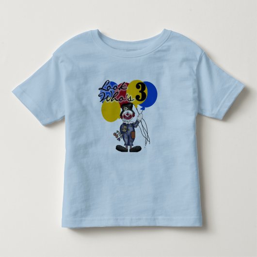 Circus Clown 3e Verjaardag Tshirts en geschenken (Voorkant)