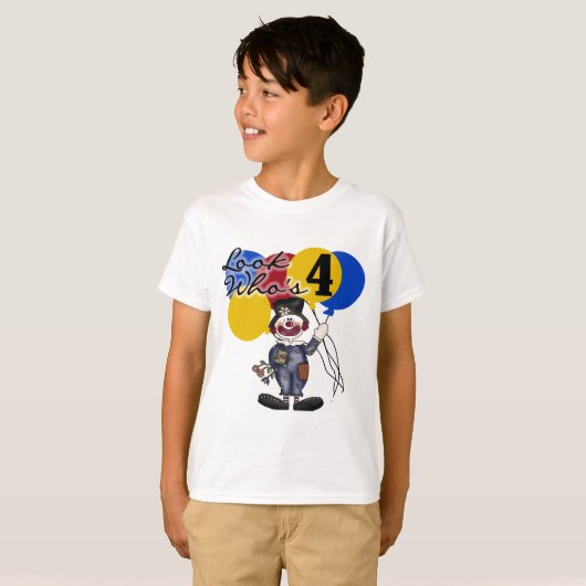 Circus Clown 4e verjaardag Tshirts en geschenken (Voorkant volledig)