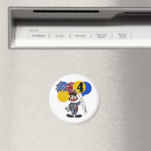 Circus Clown 4e verjaardag Tshirts en geschenken Magneet (Insitu (Vaatwasser))