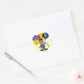 Circus Clown 4e verjaardag Tshirts en geschenken Ronde Sticker (Envelop)