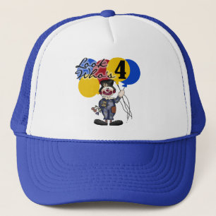 Circus Clown 4e verjaardag Tshirts en geschenken Trucker Pet
