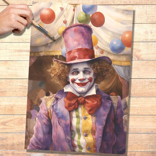 Circus Clown 5 Decoupage papier