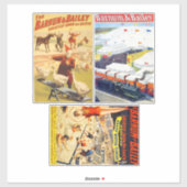  Circus Clown, Acrobat Animals kunstcollage Sticker (Vel)